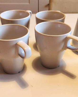 Servizio Colazione / Tè 8 Pezzi in Ceramica Bianca
