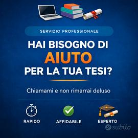 Aiuto stesura tesi area medico scientifica