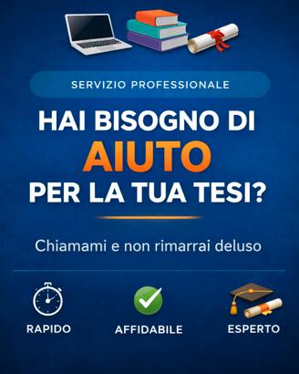 Aiuto stesura tesi area medico scientifica