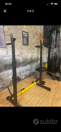 Rack Squat/Stacco regolabile + Dip parallele