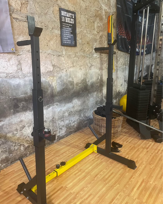 Rack Squat/Stacco regolabile + Dip parallele