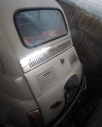 fiat 500 del 71 con targa originale Napoli 