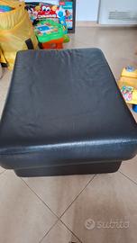 Puof in vera pelle 65x90