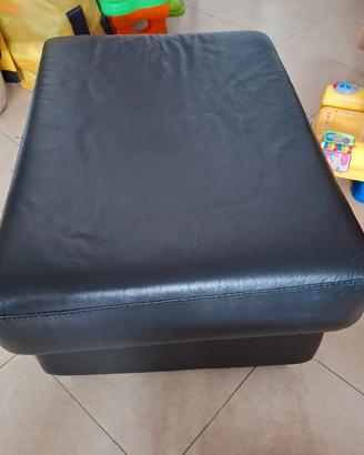 Puof in vera pelle 65x90