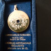 ciondolo placcato oro 24 kt