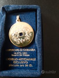 ciondolo placcato oro 24 kt