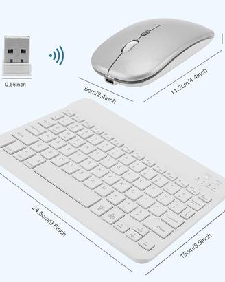 Tastiera e Mouse Wireless Bluetooth (con USB)