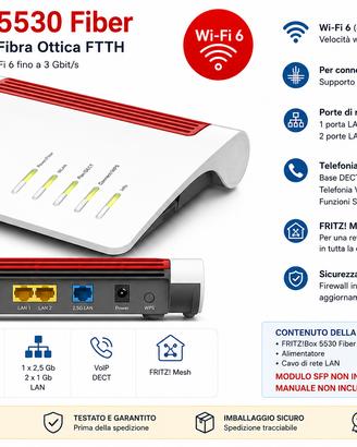 FRITZ BOX 5530 FIBER SENZA GPON