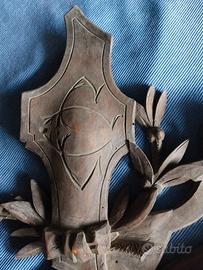 Cimasa legno scolpito antica credenza ‘800