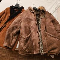 Giacca da uomo in montone con pelliccia taglia 54