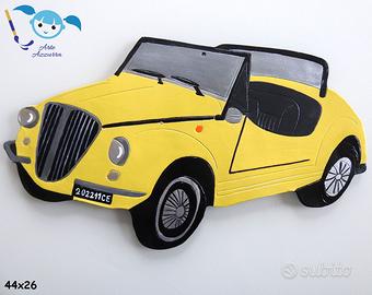 Grande modellino Fiat 500 Gamine Vignale in cerami