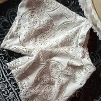 Shorts Boho Chic in Pizzo Bianco