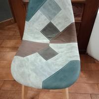 4 sedie imbottitura patchwork 