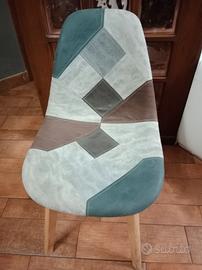 4 sedie imbottitura patchwork 