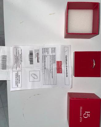 💎 Anello mezza fede in oro bianco con diamanti –