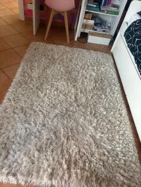 Tappeto beige 185X130 a pelo lungo