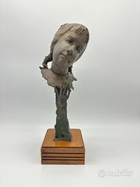 Statua scultura dama fanciulla bambina vintage