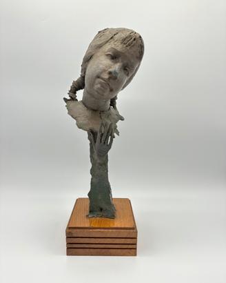 Statua scultura dama fanciulla bambina vintage
