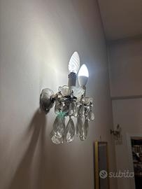 Coppia applique vetro a goccia