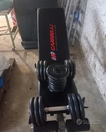 panca 2 manubri 34 dischi