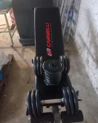 panca 2 manubri 34 dischi