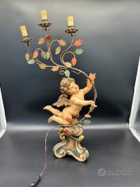 Lampada Statua Putto Angelo Scultura Abat Jour