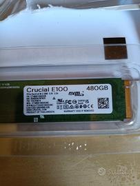 Ssd nvme Crucial E100 pcie 4.0 480 gb NUOVO 