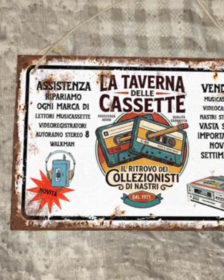insegna in stile negozio di dischi