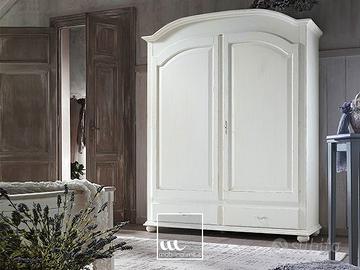Armadio Shabby Chic 2 ante bianco gesso
