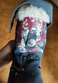 Stivaletti Ed Hardy grigio ottanio 