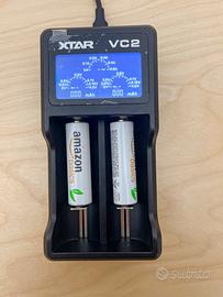 XTAR VC2 Caricabatterie Universale LCD 2 Slot