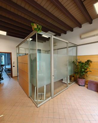 Box ufficio modulare in vetro e alluminio – 3×3 m