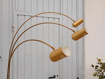 Lampada o piantana da terra anni 70 a tre bracci