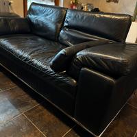 Divano in pelle nero