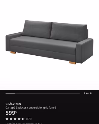 Divano letto 3 posti