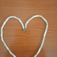 Collana con perline di conchiglia 