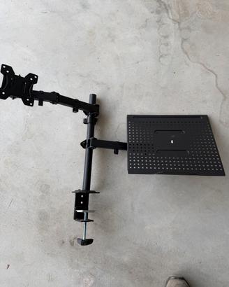 Braccio da scrivania per monitor e notebook