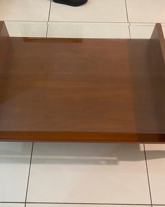 Tavolo vetro e legno