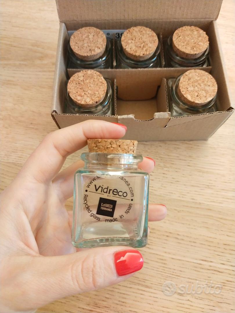 Set Barattoli Per Spezie In Vetro Con Coperchio Bambù - 12 Pezzi Da 200 Ml, Con Etichette - Foto 6