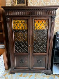 Mobile vetrina legno vintage stile classico