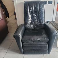 poltrona elettrica massaggiante vera pelle