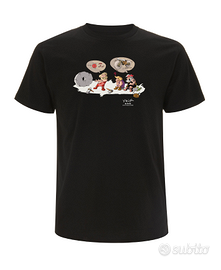 Maglietta S M nuova 100% cotone biologico bikers