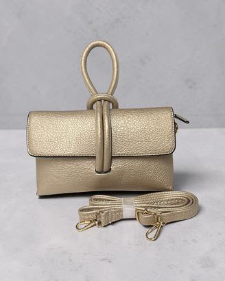 Borsa elegante oro con tracolla 