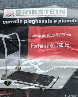 Carrello pieghevole a pianale