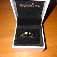 Anello Pandora doppio cuore regolabile 