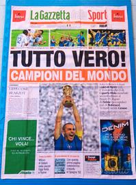 Italia Campioni Mondo Telo Mare 140 x 98 Gazzetta