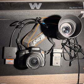 Sony A200 DSLR + 2 obiettivi + accessori
