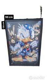 Quadro Pop Art “ Paperino Boss” 90 x 130cm
