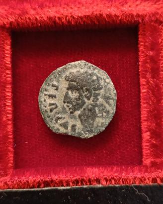 Moneta romana quadrante di Ottaviano Augusto 