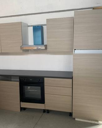 Cucina 3 metri in olmo